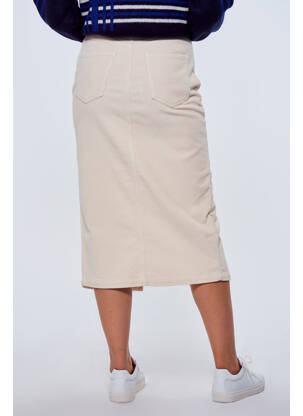Jupe mi-longue beige LE FABULEUX MARCEL DE BRUXELLES femme
