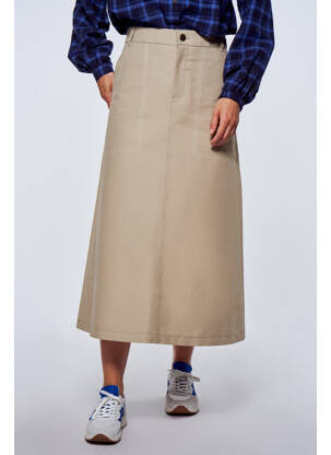 Jupe mi-longue beige LE FABULEUX MARCEL DE BRUXELLES femme