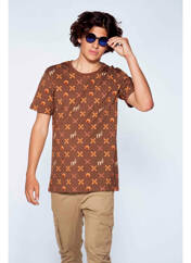 T-shirt marron MORA pour homme seconde vue