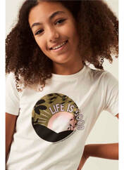 T-shirt blanc GARCIA pour fille seconde vue