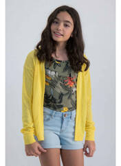 Gilet manches longues jaune GARCIA pour fille seconde vue
