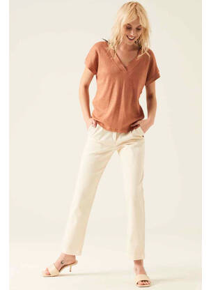 Jeans coupe slim beige GARCIA femme