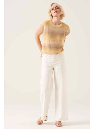 Jeans coupe droite beige GARCIA femme