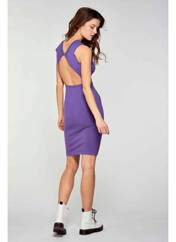 Robe courte violet OGL pour femme seconde vue