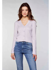 Gilet manches longues violet OGL pour femme seconde vue