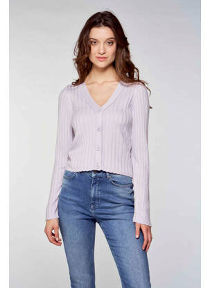 Gilet manches longues violet OGL femme