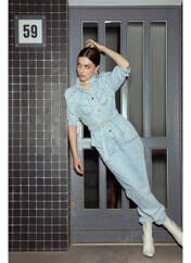 Combi-pantalon bleu OGL pour femme seconde vue