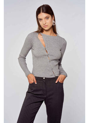 Gilet cache-cœur gris OGL femme