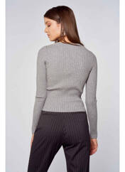 Gilet cache-cœur gris OGL pour femme seconde vue