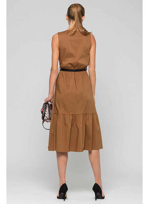 Robe mi-longue marron KOCCA femme