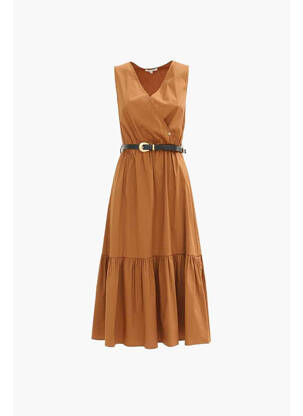 Robe mi-longue marron KOCCA femme