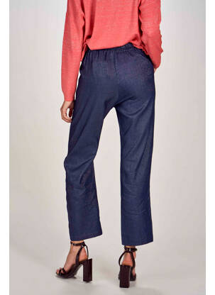 Pantalon droit bleu BELLITA femme