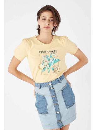 T-shirt jaune NAF NAF femme