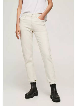 Jeans coupe droite blanc PEPE femme