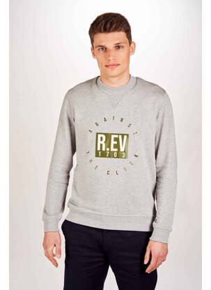 Sweat-shirt gris R.EV 1703 BY REMCO EVENPOEL  homme