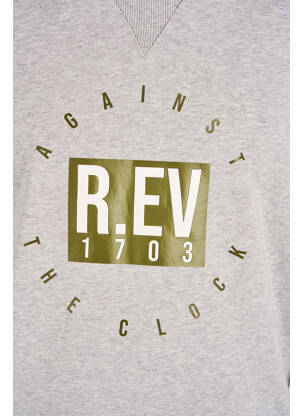 Sweat-shirt gris R.EV 1703 BY REMCO EVENPOEL  homme