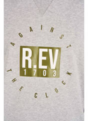 Sweat-shirt gris R.EV 1703 BY REMCO EVENPOEL  pour homme seconde vue