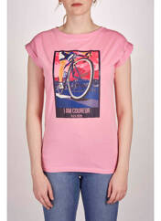 T-shirt rose R.EV 1703 BY REMCO EVENPOEL  pour femme seconde vue