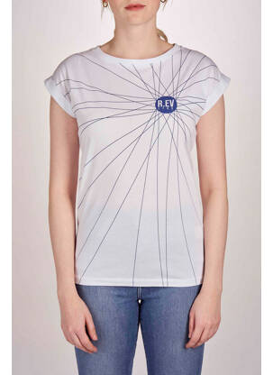 T-shirt blanc R.EV 1703 BY REMCO EVENPOEL  femme
