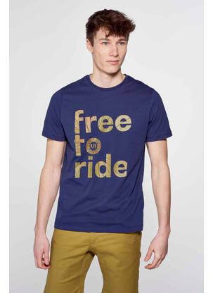 T-shirt bleu R.EV 1703 BY REMCO EVENPOEL  homme