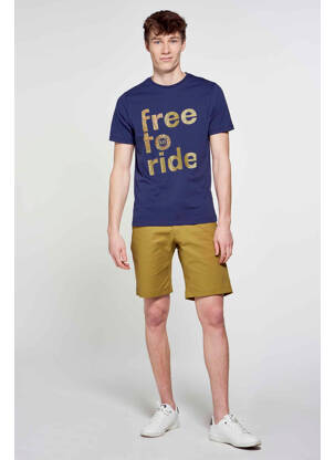 T-shirt bleu R.EV 1703 BY REMCO EVENPOEL  homme