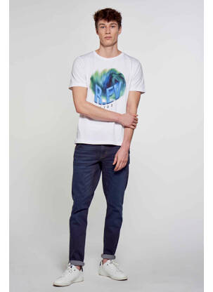 Jeans coupe slim bleu R.EV 1703 BY REMCO EVENPOEL  homme