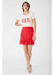 Jupe courte rouge NAF NAF pour femme seconde vue