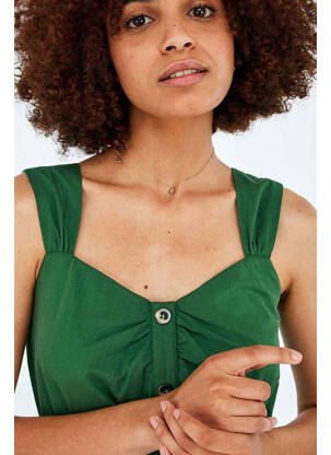Robe courte vert NAF NAF femme