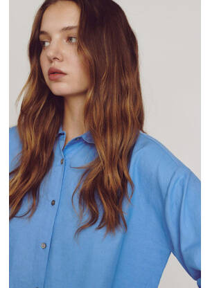 Chemisier bleu BROWNIE femme