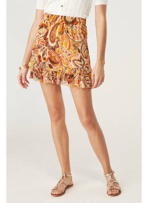 Jupe courte orange NAF NAF femme