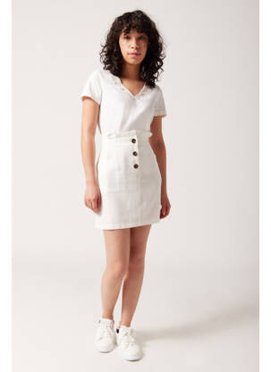 Jupe courte beige NAF NAF femme