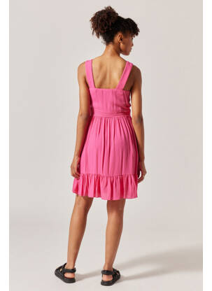 Robe courte rose NAF NAF femme