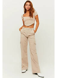 Pantalon cargo beige TALLY WEIJL femme