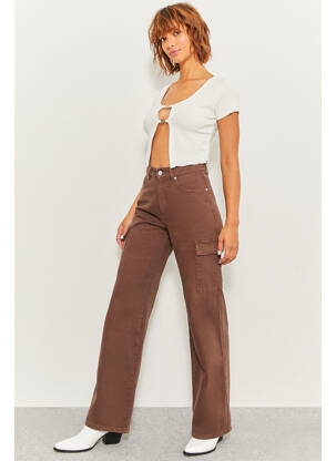Pantalon cargo marron TALLY WEIJL pour femme
