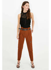 Pantalon 7/8 marron TALLY WEIJL pour femme seconde vue