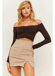 Jupe courte beige TALLY WEIJL pour femme seconde vue