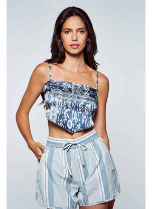 Crop top bleu TALLY WEIJL femme