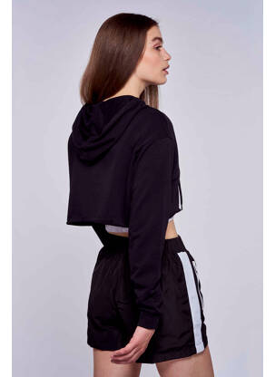Sweat-shirt à capuche noir TALLY WEIJL femme