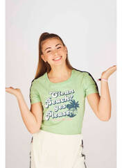 T-shirt vert STIEN EDLUND pour femme seconde vue