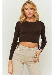 T-shirt marron TALLY WEIJL pour femme seconde vue