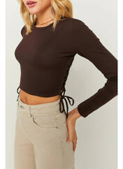 T-shirt marron TALLY WEIJL pour femme seconde vue