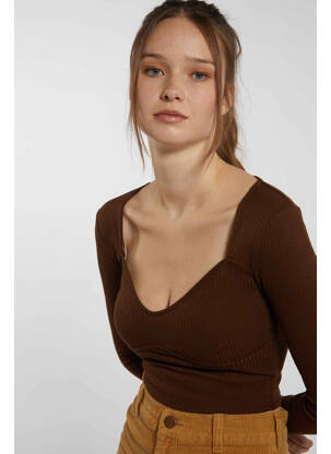 T-shirt marron TALLY WEIJL femme