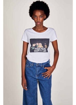 T-shirt blanc STRANGER THINGS femme
