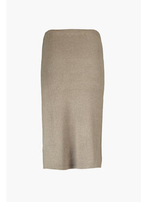 Jupe mi-longue taupe HAILYS femme