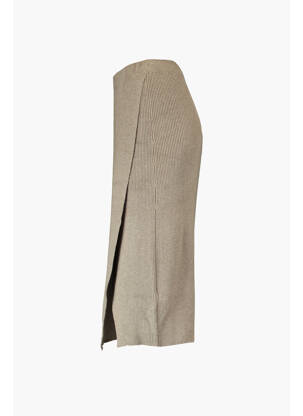 Jupe mi-longue taupe HAILYS femme