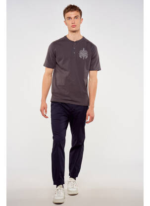 T-shirt gris TOURIST LEMC homme