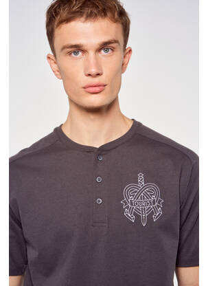 T-shirt gris TOURIST LEMC homme