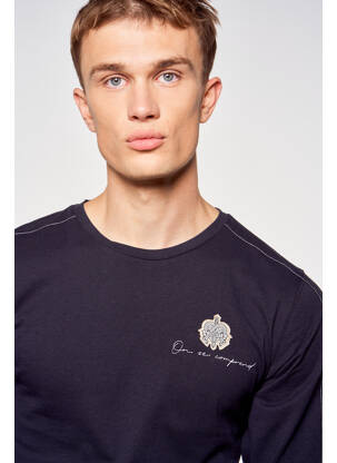 T-shirt bleu TOURIST LEMC homme