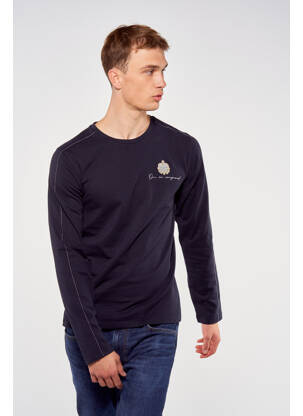 T-shirt bleu TOURIST LEMC homme