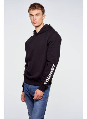 Sweat-shirt à capuche noir TOURIST LEMC homme